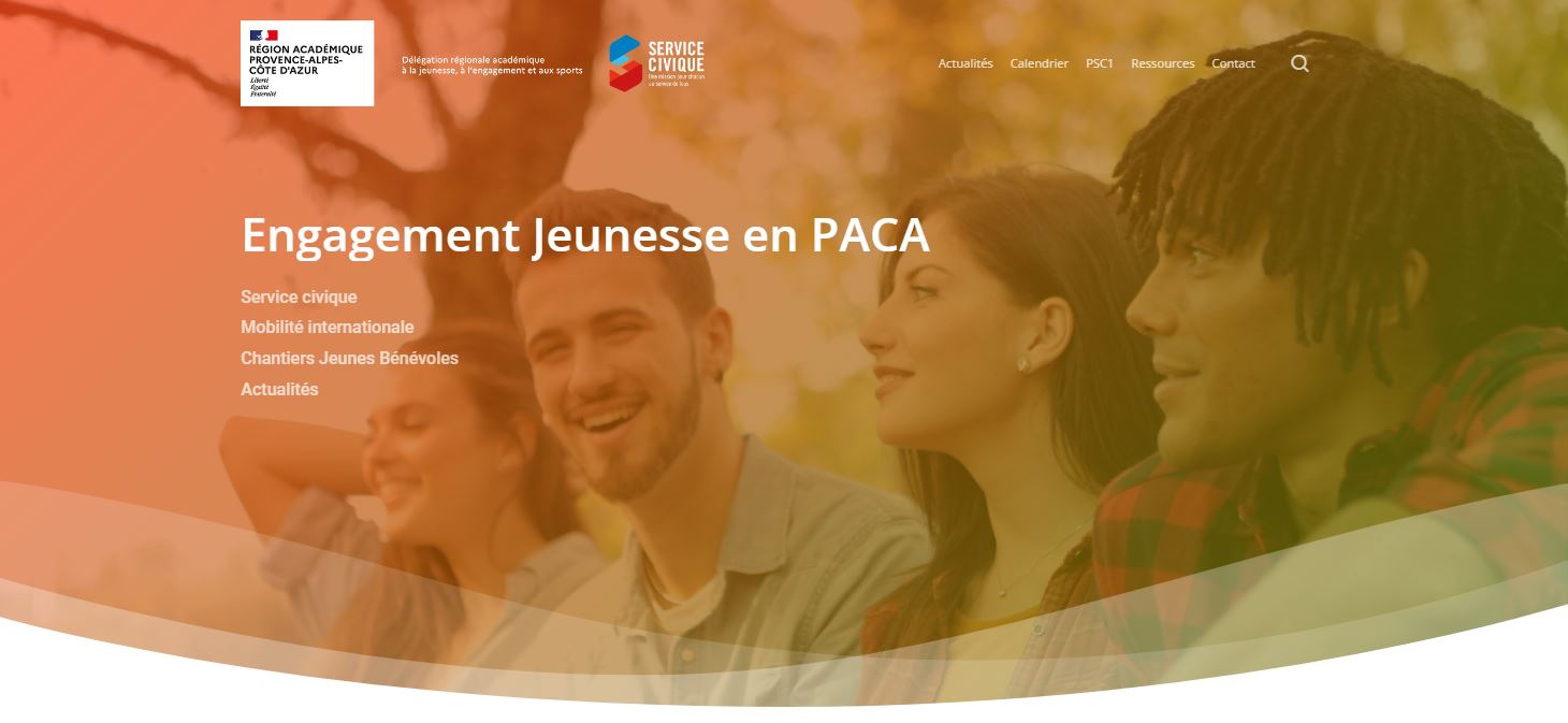 Visuel plateforme engagement JEUNESSE PACA